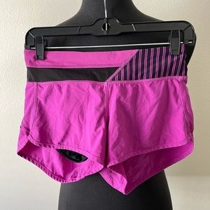 Lululemon Run Times Short Fucia Womens Size 4